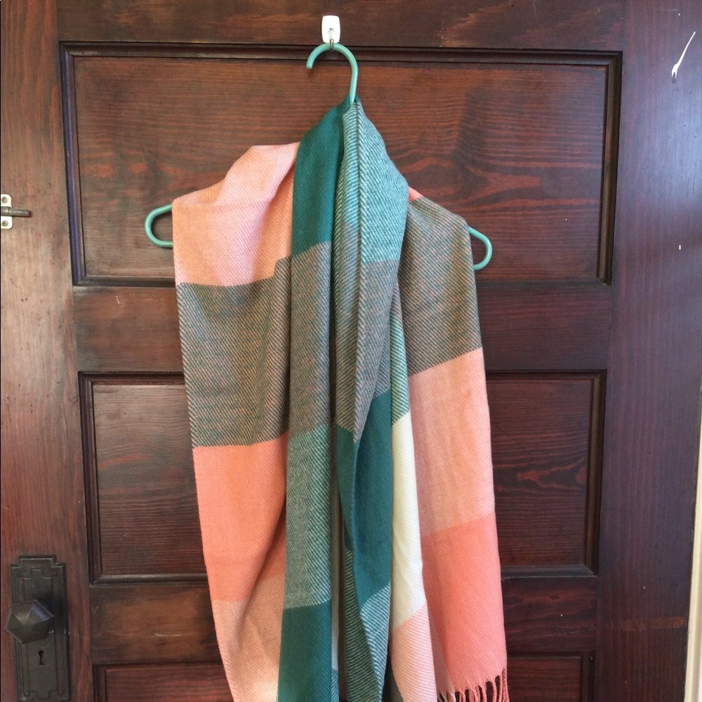 MOVING SALE Multicolored Plaid Blanket Shawl/Scarf